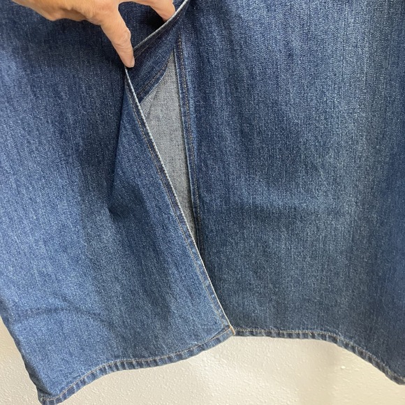 Vintage Bill Blass Medium Wash Denim Button Front Maxi Skirt Americana Classic - Picture 5 of 8